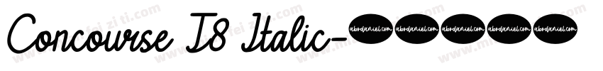 Concourse T8 Italic字体转换